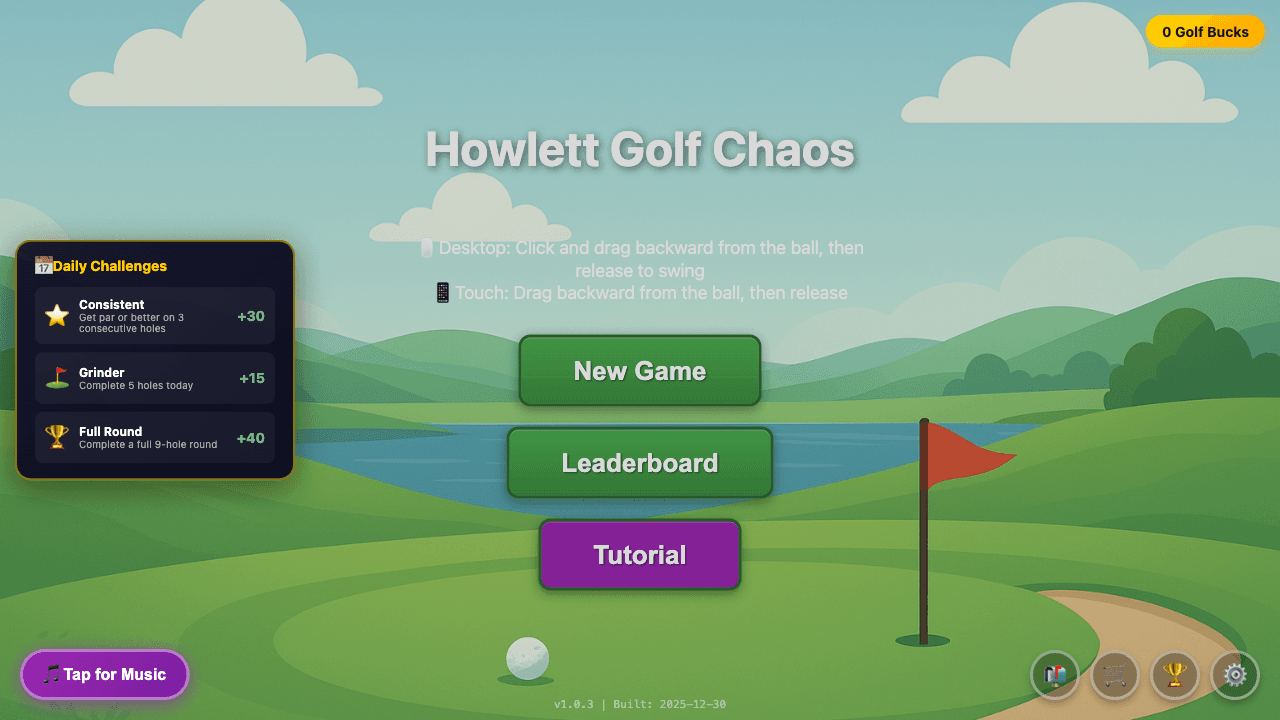 2D Golf Game screenshot